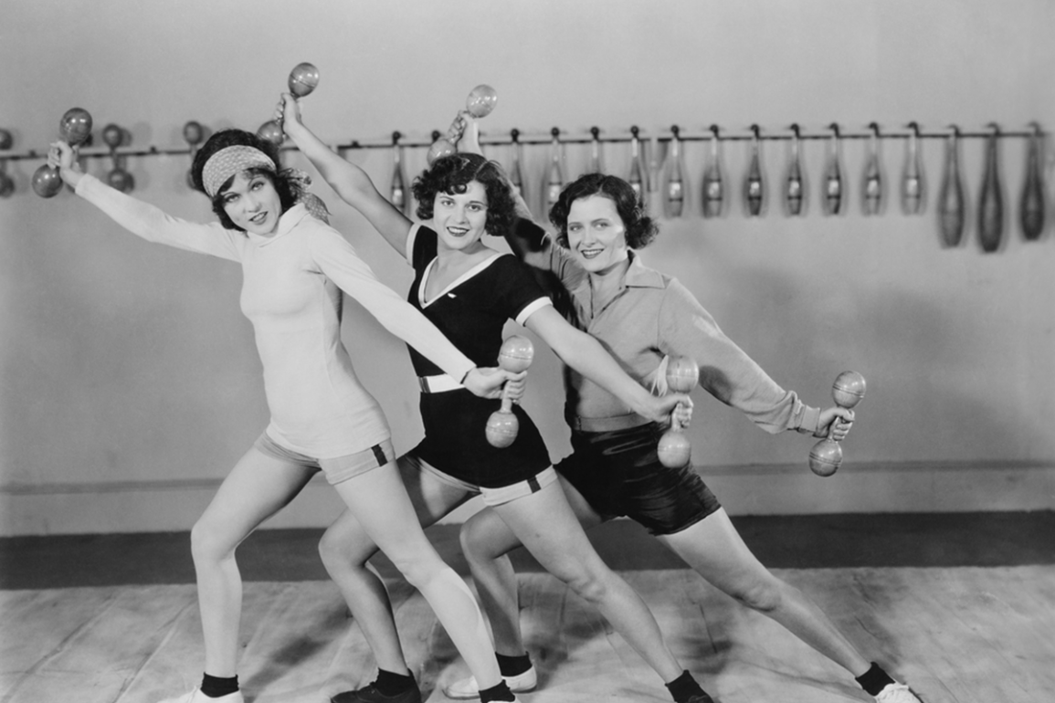 vintage women exercise trend